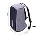 Laptop Backpack business anti-theft waterproof travel computer backpack with USB charging port college school computer bag for women & men fits 15.6 Inch Laptop and Notebook - Grey