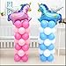 BTRUDI 4-Pack 150cm Balloon Column Base +30pcs Balloon Rings Display Door Stage Stand Holder Festival Party Decors