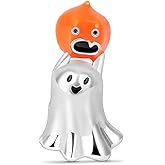 GNOCE Halloween Horror Charm Bead Sterling Silver Ghost Lifting Pumpkin Charms For Bracelet/Necklace Jewelry Gift For Women
