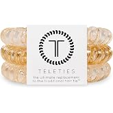 TELETIES - Large Spiral Hair Coils - For Thick Hair - Ponytail Holder Hair Ties for Women - Phone Cord Hair Ties - Strong Gri