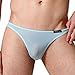 Napoo Men's Underwear Bikini Briefs See Through Boxer Briefs Bulge Pouch Hot Shorts Mens G-String Underpants(Blue,L)