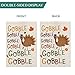 AVOIN colorlife Gobble Gobble Turkey Garden Flag 12 x 18 Inch Double Sided, Fall Thanksgiving Yard Outdoor Decorative Flag