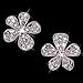 10pcs Phenovo Flower Rhinestone Buttons DIY Craft Embellishment Silver