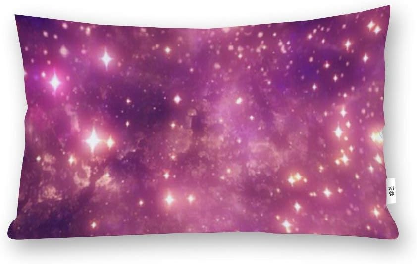 AILOVYO Galaxy Pattern Pillowcase Polyester Lumbar Decoration Pillow Cover Space Nebula Universe Waist Pillow Case 12" x 24"