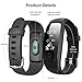 007plus Fitness Tracker, D107Plus Heart Rate Monitor Fitness Smart Watch Activity Tracker with Sleep Monitor IP67 Waterproof Pedometer Smart Wristband (black)