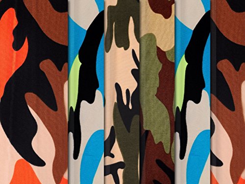Headband 6 Pieces Pattern Leopard Print Camo Hair Ties Bandana