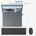 MoKo Wireless Keyboard and Mouse, Ultra Slim Universal Rechargeable Full-Size Wireless Keyboard & Mouse Combo Set, for Laptop/Desktop/PC/Notebook/Computer - Gray & Black & Silver