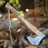 Custom Hand Forged Carbon Steel Viking Axe - with