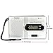 STree Mini Portable Pocket AM FM Radio Built-in Speaker with Telescopic Antenna, Silver