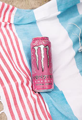 MONSTER ENERGY ULTRA ROSA, SUGAR FREE ENERGY DRINK, 16 OUNCE