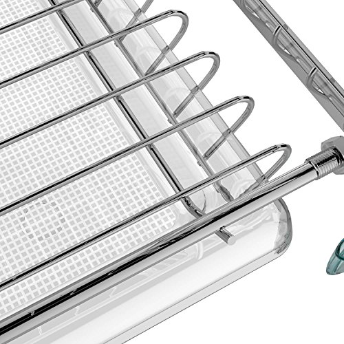 image for Rampmu 2 Tier Dish Drying Rack with Drain Board, Dish Drainer Drying R