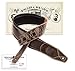 Walker & Williams C-22-BRN Dark Brown Handmade Signature Premium Thick Grain Leather Padded Guitar Strap 3