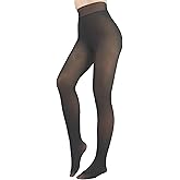 UniikStuff Fleece Lined Tights Sheer Winter - Fake Translucent Tights Winter Thick Warm Pantyhose Sheer Women Leggings