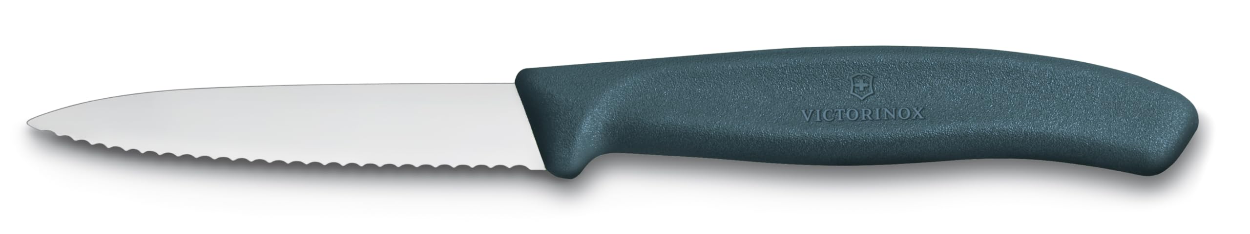 Victorinox Swiss Classic, Tomaten- und Gemüsemesser Set, 4teilig, Scharfe Klinge, 8 und 10 cm, Wellenschliff, Rostfreier Stahl, Grün und Rot 3