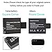 VVHOOY  2PCS 1050mah Rechargeable Battery and Rapid Dual Charger for Action Camera