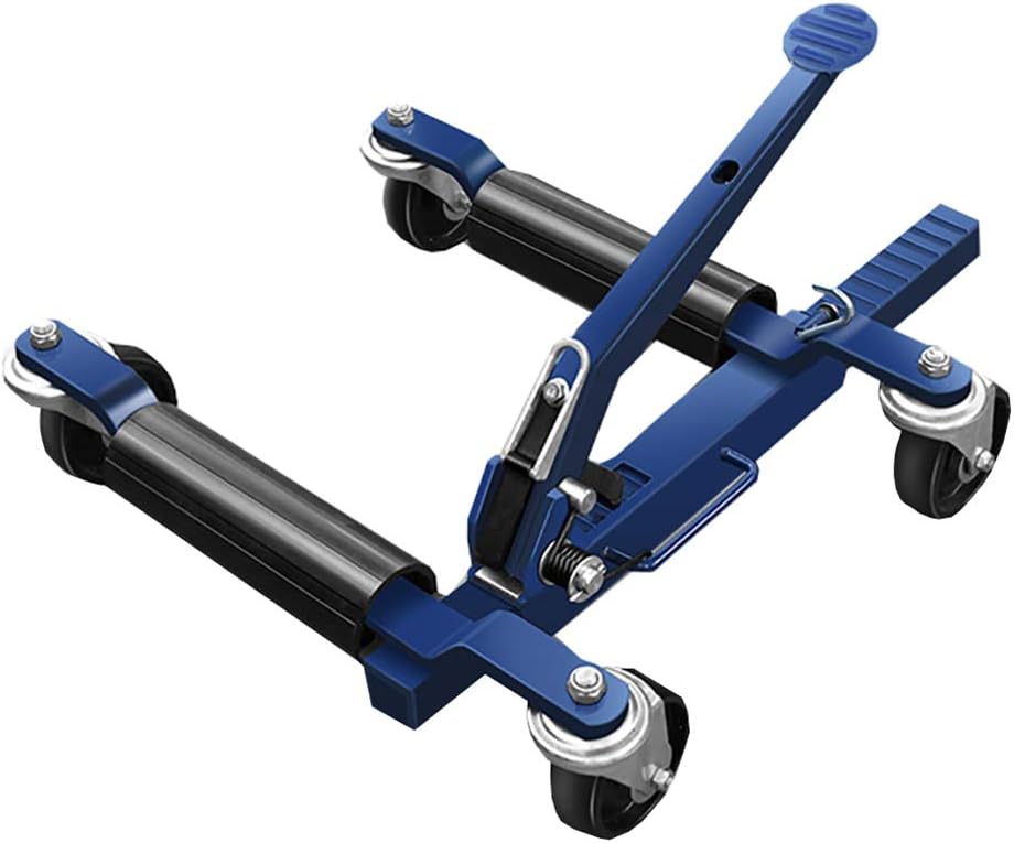 Belltower 1500lbs Hydraulic Wheel Skate Dolly with 4 Swivel Castors, Foot Pedal, Carry Handle, Vehicle Positioning Jack Tyre Lift Trolley for Car Van Caravan Workshop Garage