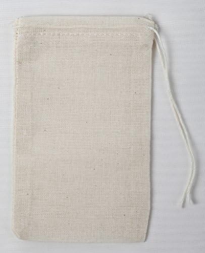 Natural Cotton Muslin Drawstring Bags 3x5 Inches (7x12 Cm) 1000 Count
