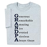 GuyGifter Grandpa Dad Father Gift Shirt Tshirt Grandpa Qualities T-shirt