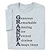 GuyGifter Grandpa Dad Father Gift Shirt Tshirt Grandpa Qualities T-shirt