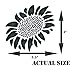 Stencils for Walls: Sunflower Stencil, 3 x 4 inch (XS) - Flower Floral Wall Art