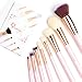 Qivange Makeup Brushes 14 PCS Concealer Powder Liquid Foundation Blush Brushes Premium Synthetic Eyebrow Travel Makeup Brush Set with Case for Blending Eye Shadow Full Face Make Up Gift