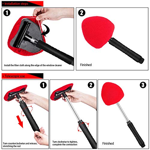 image for Topleader Car Cleaning Tools -Microfiber Car Glass Cleaner for Windshi