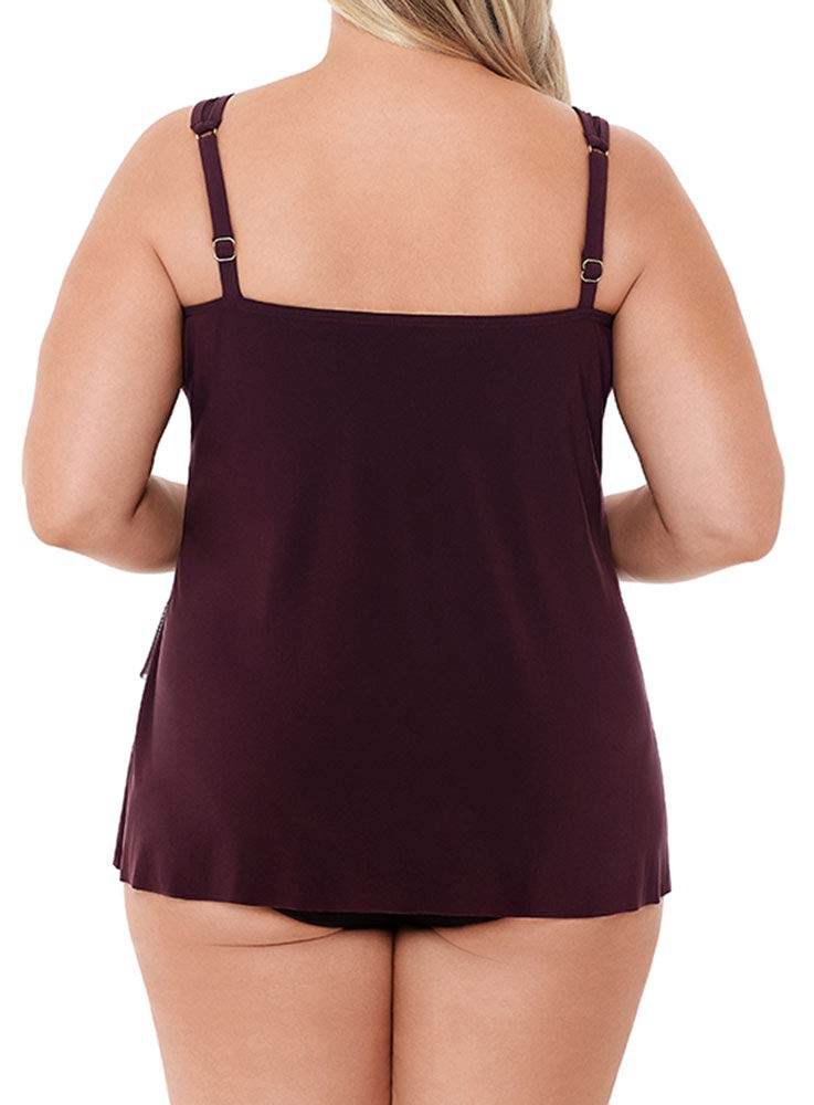 APC Miraclesuit Women's Swimwear Plus Size Illusionist Mirage Underwire Bra High Neckline 