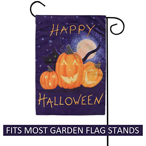 CandyHome 2 Pack Halloween Garden Flags 12 x 18 Inches Double Sided Happy Halloween Flag, Decorative Pumpkin House Yard Flags - Thumbnail 4