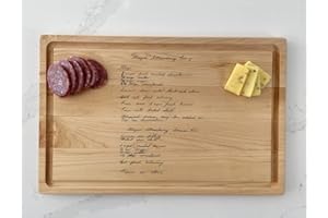 Personalized Recipe Cutting Board, Mothers Day, Family Recipe, Gift for Mom, 023 (Maple, 11" x 6")