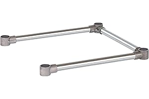 DuraSteel Open Base Work Table Bracing - 24 x 24 Inch Table Stabilizing Leg Cross Braces - Fits Commercial Food Prep Stainless Steel or Maple Wood Worktable