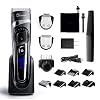 Hatteker Mens Beard Trimmer Hair Clipper Hair Trimmer Cordless Grooming Kit Mustache Trimmer Precision Trimmer for Men…