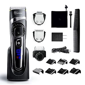 Hatteker Mens Beard Trimmer Hair Clipper Hair Trimmer Cordless Grooming Kit Mustache Trimmer Precision Trimmer for Men…