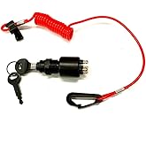 Johnson, Evinrude, OMC Ignition Key Switch &amp; Safety Lanyard 5005801, 175974