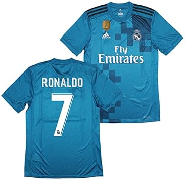 Amazon Adidas アディダス レアルマドリード 17 18 サード 半袖 ユニフォーム No 7 ロナウド Cwcパッチ付き Br3539 Cr7 Cwc 3xo Adidas アディダス ユニフォーム