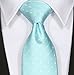 KissTies Mens Powder Mint Blue Ties For Men Pale Light turquoise Necktie + Pocket Square