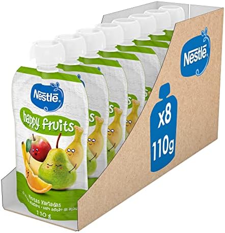 Nestlé pure happy fruits 110g - embalagem de 8