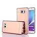 TabPow Galaxy Note 5 Case, Improved Mirror Reflection, Scratch-Resistant Bling Luxury Slim TPU PC Case Cover For Samsung Galaxy Note 5 - Rose Gold