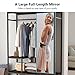 Tribesigns Free -Standing Closet Organizer with Full Length Mirror, Heavy Duty Clothes Rack with Storage and Hanging Rod, Protable Closet shelves Garment Rack for Bedroom, Hold 250 lb (espresso)