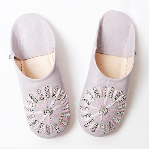 SEQUINS BABOUCHE // Lavender // M:US Women's 6" EU37 // Dear Morocco // sheep...