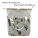 Insulated Lunch Bag Reusable Sling Shoulder Lunch Tote Travel Picnic Drawstring Bento Cooler Bag, Front Pocket and 2 Side Pockets (Color Cactus)