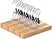 Utopia Home Non-Slip Wooden Hanger - Slack Hanger - Wood Skirt Hangers - Pack of 12 - Natural Finish