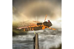 Golden Tippet Project Cicada - Pack of 3 - Terrestrial Dry Fly Attractor - Unsinkable Foam - Dropper Rig - Flyfish for Trout Bass Bluegill Crappie and Other Gamefish