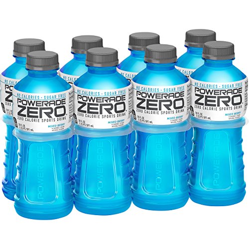 POWERADE ZERO, Zero Calorie Electrolyte Enhanced Sports Drinks, Mixed Berry, 20 fl oz, 8 Pack