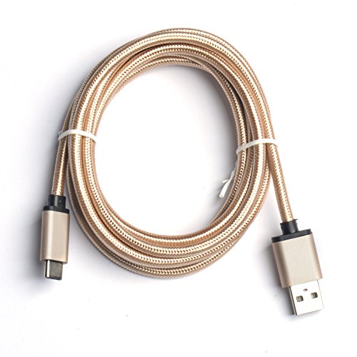 WGGE METAL USB 3.0 to USB 3.1 type c (USB C) Cable Nylon braiding , for MacBook pro, Google ChromeBook Pixel , Nokia N1 Tablet, OnePlus 2, Nexus 6P/5X,LG G5 V20 and MORE (HIGH SPEED 5GB/s) (2 Pack)