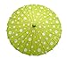 Quasimoon PaperLanternStore.com 32 Inch Lime Green Polka Dot Paper Parasol Umbrella
