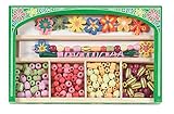 Melissa & Doug Flower Power Wooden Bead Set With 150+ Beads and 5 Cords for Jewelry-Making