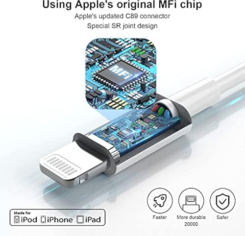 Mfi Made For Apple Charger 30W USB-C PD Wall Charger, USB-C To