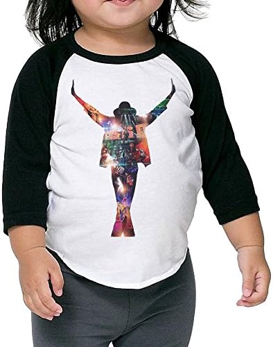 Gary Unisex Baseball Raglan Michael Jackson T-shirt Black 5-6 Toddler