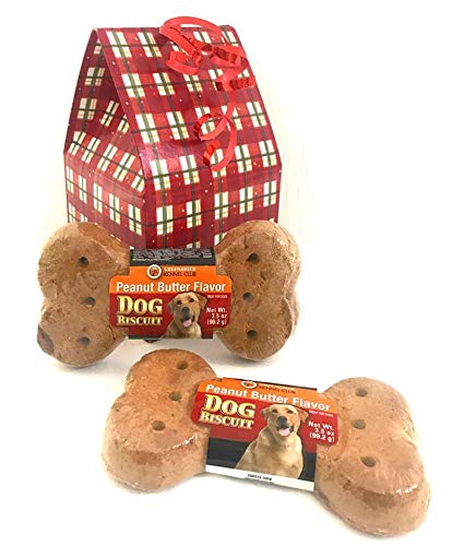 BlackLabel Direct Christmas Holiday Dog Biscuits with Gift Box - 2 Peanut Butter