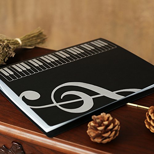 Aimeio 40-Pocket Protector Presentation Book A4 Size 80-Page Capacity,Available for Report Sheets,Artworks,Music Sheets,Clippings School Office Supplies,Black - Thumbnail 5